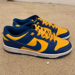 Nike Dunks Blue and Yellow